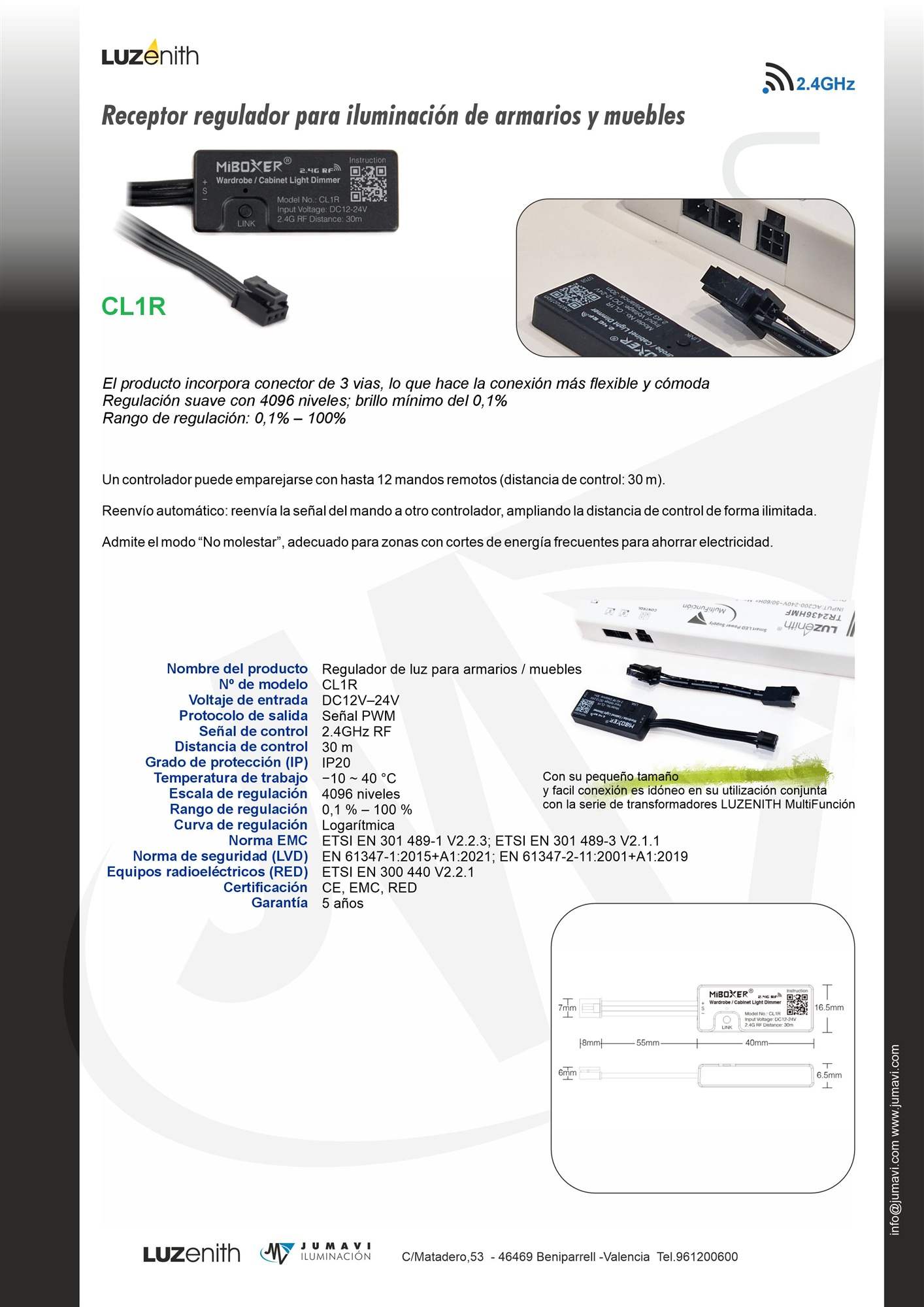 Ficha técnica de CT/RF-MBCL1R