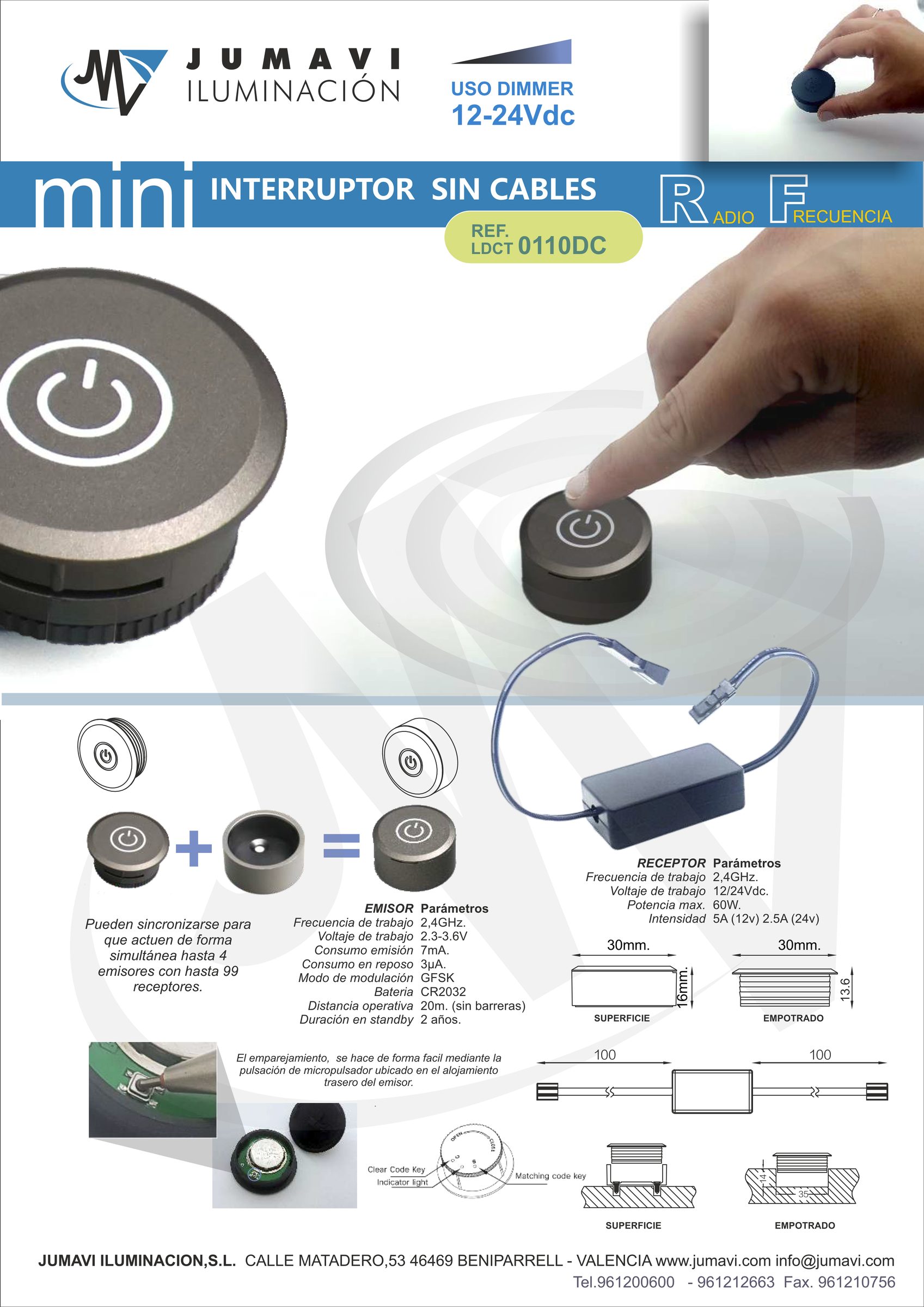 Ficha técnica de CT/RF-0110DC