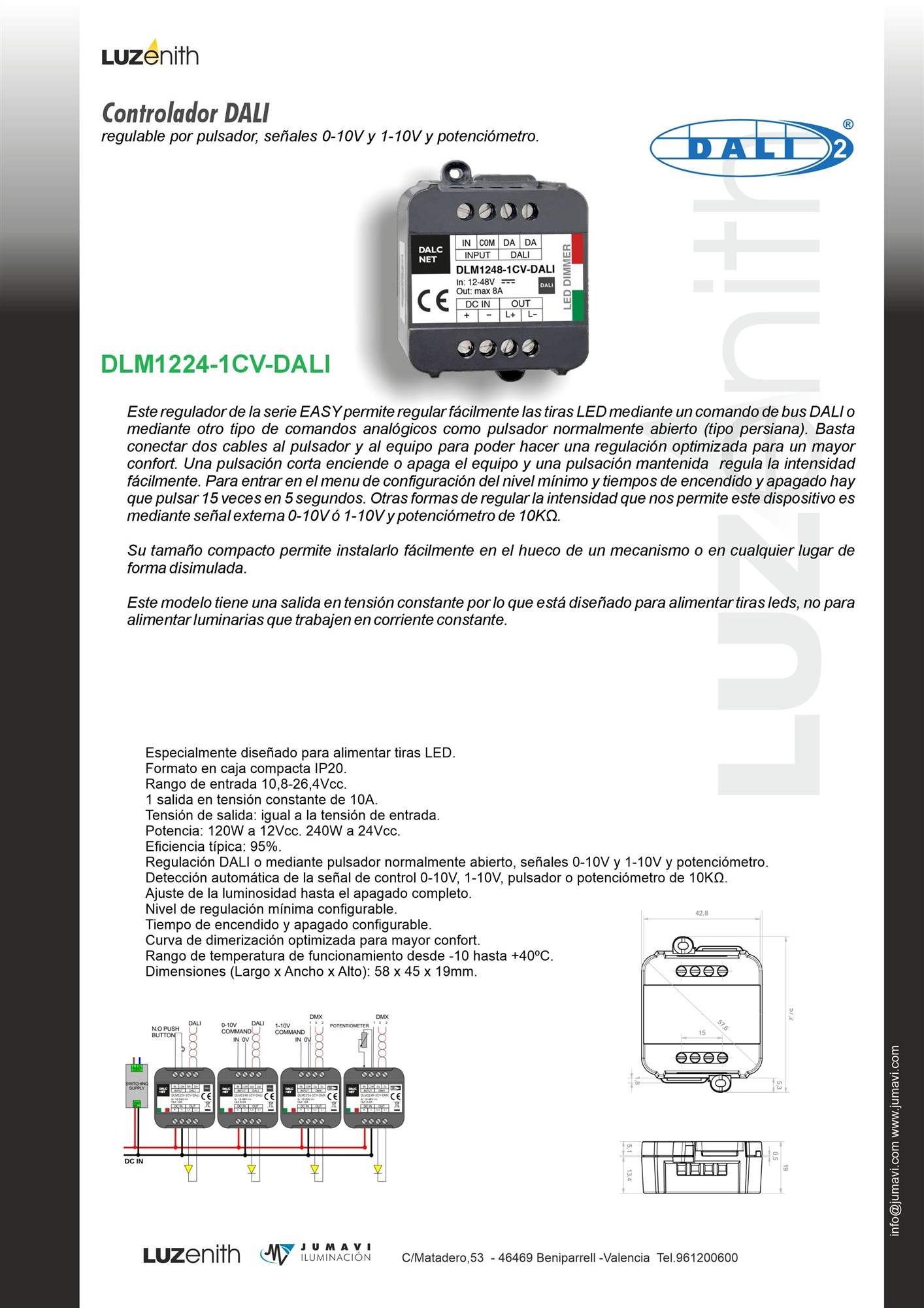 Ficha técnica de CT/-DNMINI 1CV-DALI