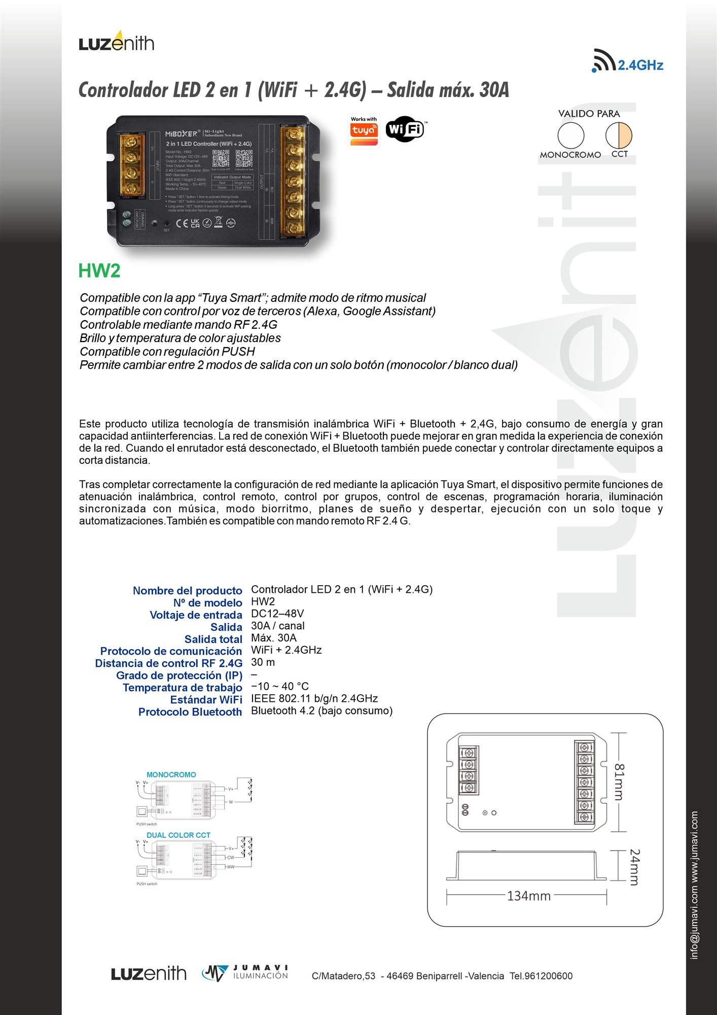 Ficha técnica de CT/W-MBHW2