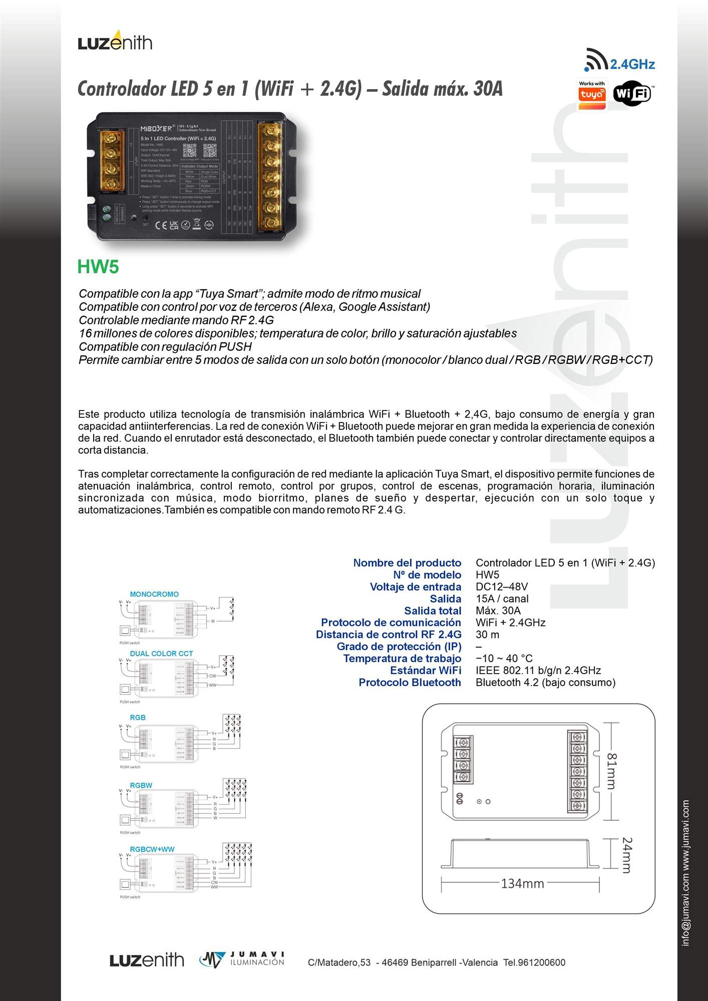 Ficha técnica de CT/W-MBHW5