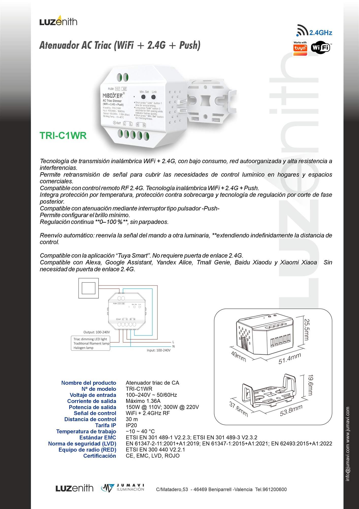 Ficha técnica de CT/W-MBTRI-C1WR