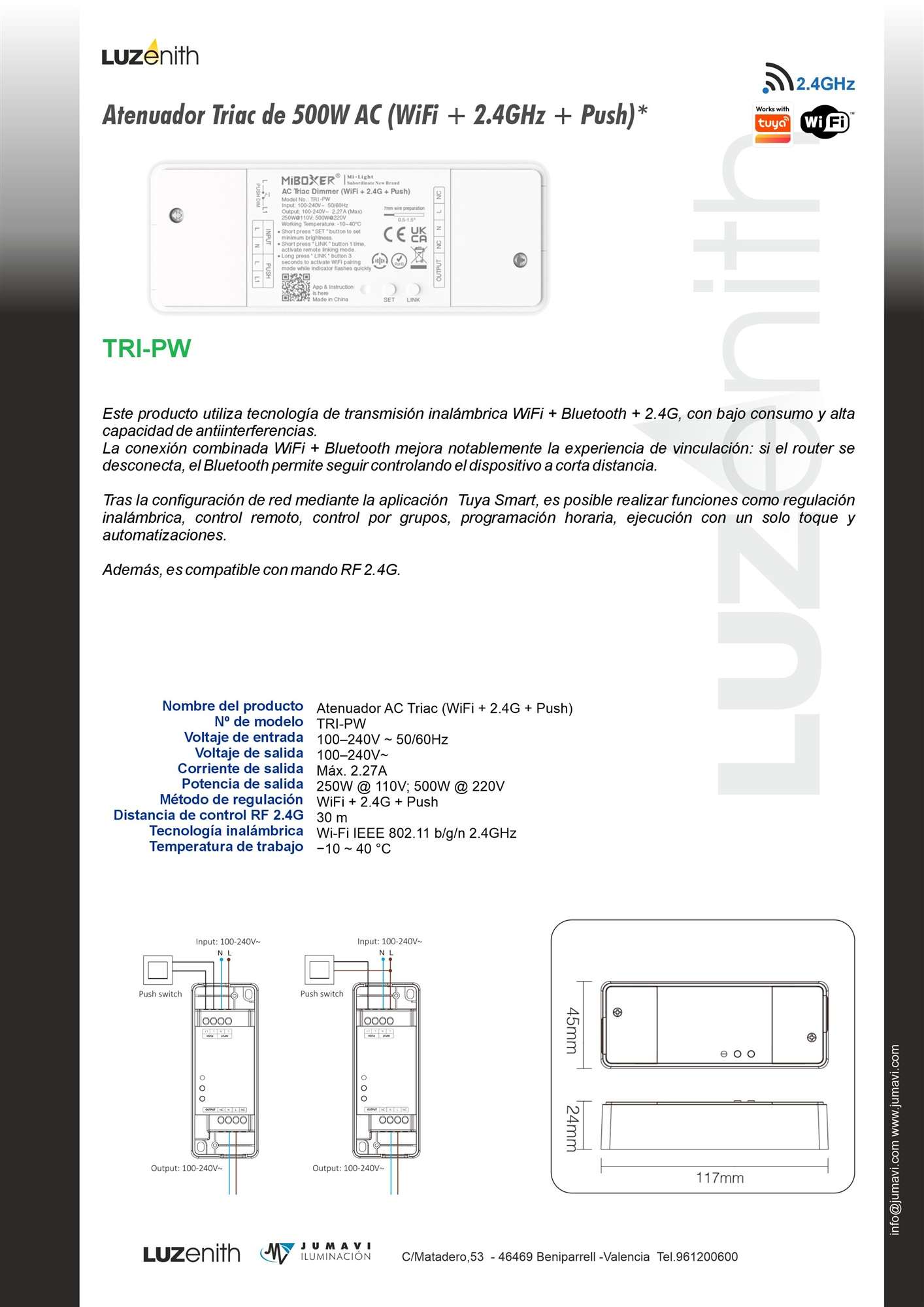 Ficha técnica de CT/W-MBTRI-PW