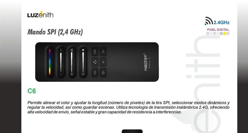 CT/RF-MBC6 · Mando para píxel SPI