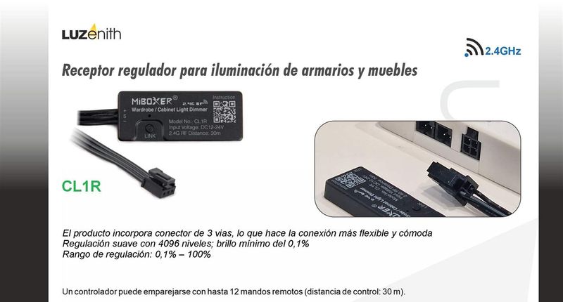 CT/RF-MBCL1R · Regulador RF para puerto de fuente (3 pines)
