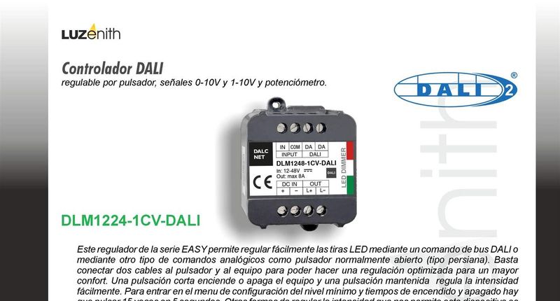 CT/-DNMINI 1CV-DALI · Controlador mini 1 canal DALI