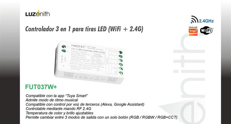 CT/W-MB037W+ · Controlador 3 en 1