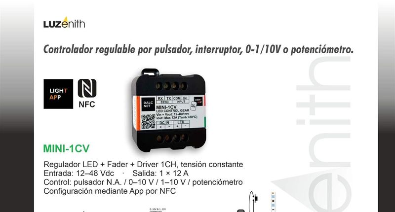 CT/-DNMINI 1CV · Controlador mini 1 canal (0/1-10 V)