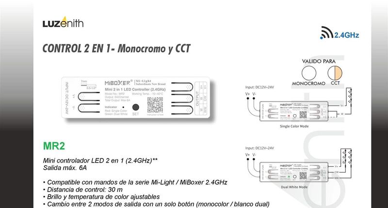 CT/W-MBMR2 · Controlador 2 en 1 compacto