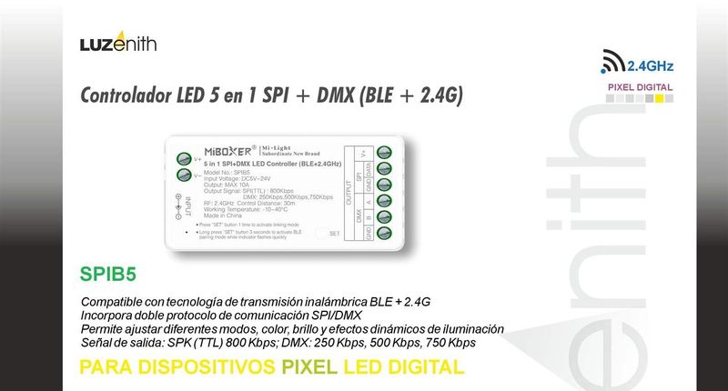 CT/RF-MBSPIR3 · Controlador píxel SPI 3 en 1