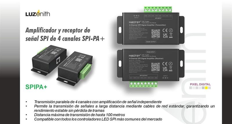 ct/A-MBSPIP+ · Amplificador SPI de 4 canales con RJ45
