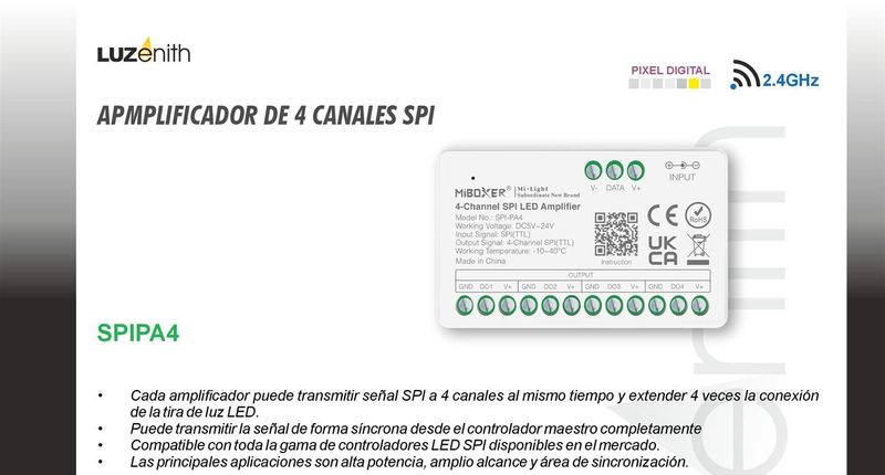 CT/A-MBSPIPA4 · Amplificador SPI de 4 canales