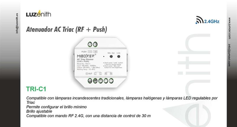 CT/W-MBTRI-C1 · Atenuador TRIAC RF