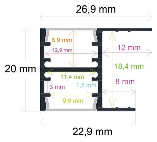 PF/i2620 · Perfil LED