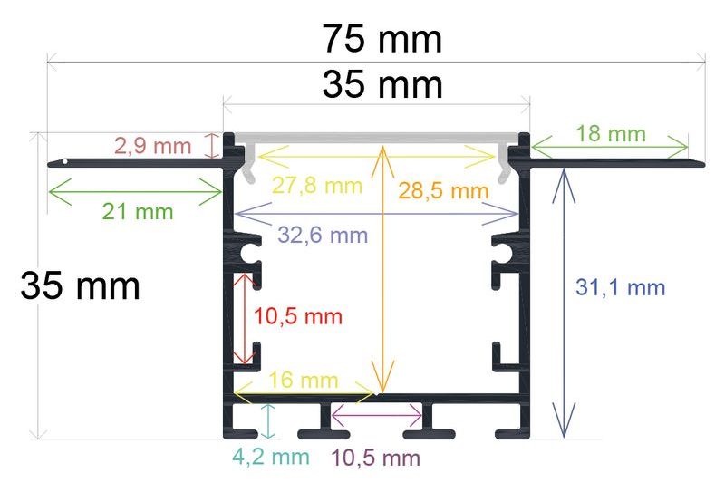 PF/i7435 · Perfil LED