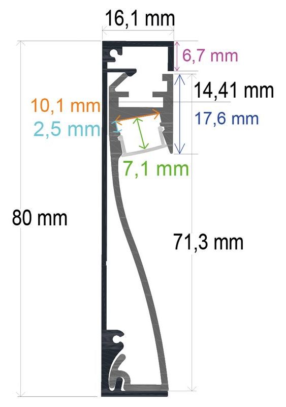 PF/i8016 · Perfil LED