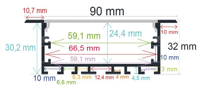 PF/i9032 · Perfil LED