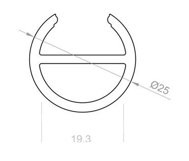 PF/TL19-1B · Perfil LED