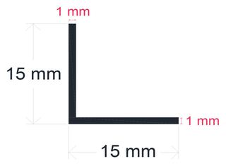 PF/i1515 · Perfil LED de 15 mm x 15 mm