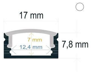 PF/i17081 · Perfil LED BLANCO de superficie de 17 mm x 7,8 mm