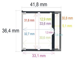 PF/i3541 · Perfil LED de superficie con opción colgante de 36,4 mm x 41,8mm
