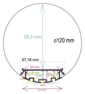 PF/i4120 · Perfil LED cilíndrico extra grande de ø 120 mm