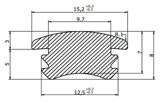 PFFLEXB258 · DIFUSOR PERFIL FLEXIBLE 15X8MM