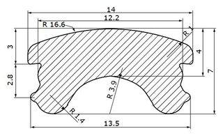 PFFLEXC015 · DIFUSOR PERFIL FLEXIBLE C015 13.5MM+-0.3