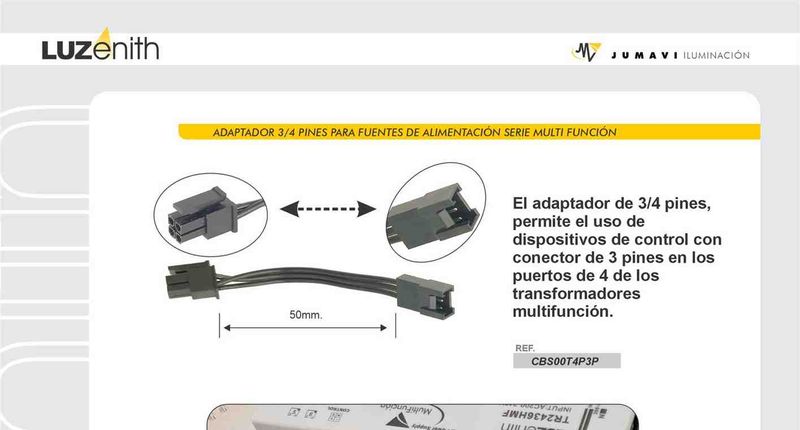 CBS00 · Adaptador 3 PIN a 4 PIN