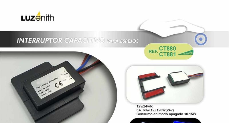 CT880 · Interruptor táctil capacitivo