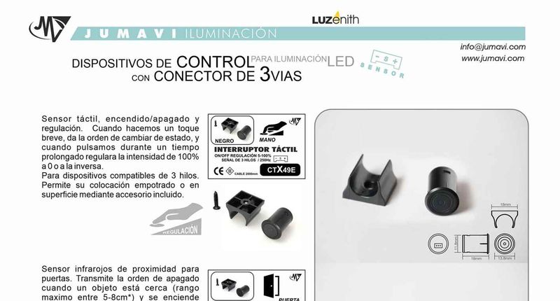 CTX49 · Interruptor táctil capacitivo