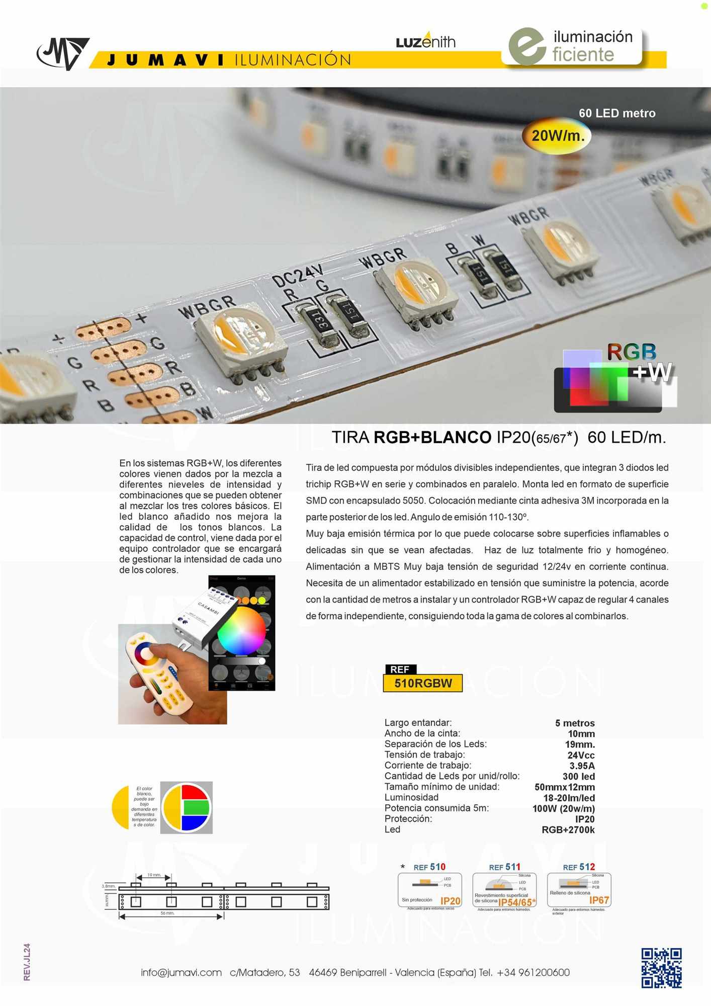 Ficha técnica de 511RGB+W
