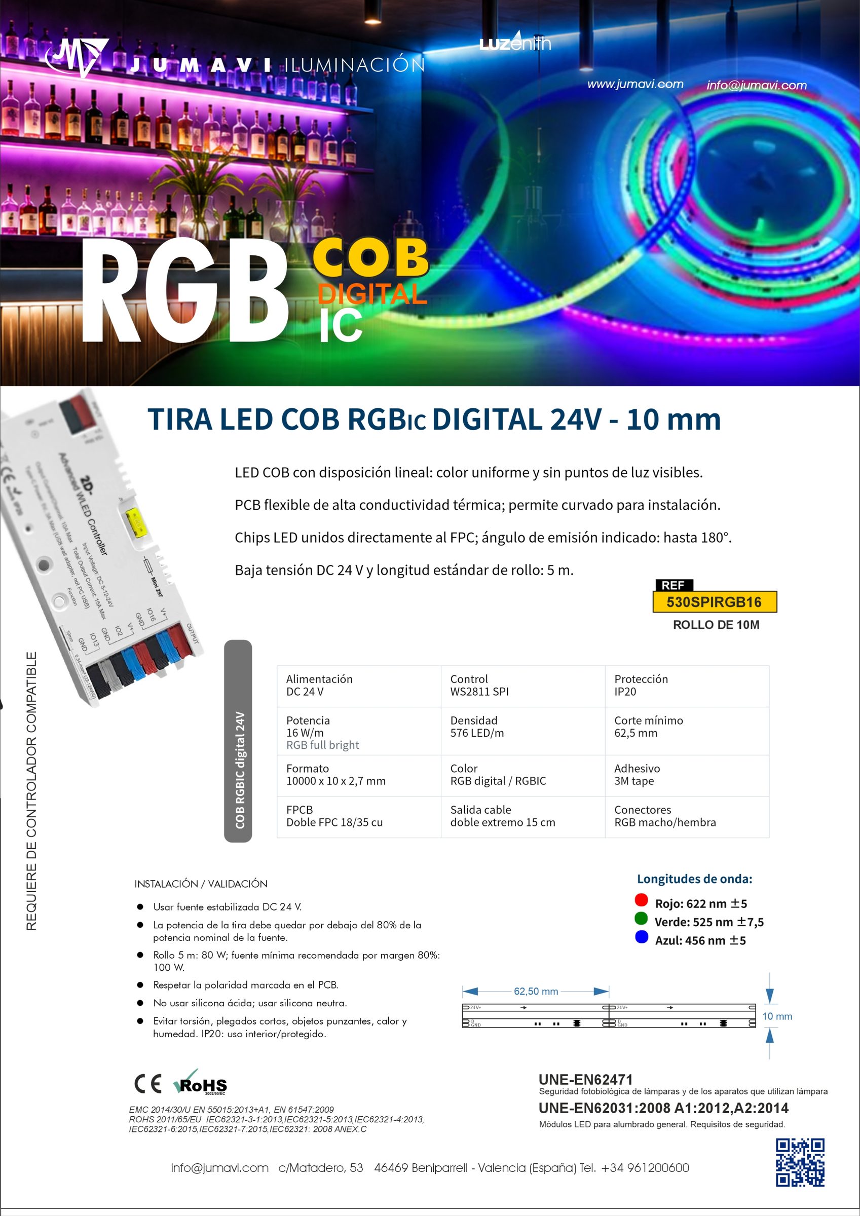 Ficha técnica de 530RGBIP16W